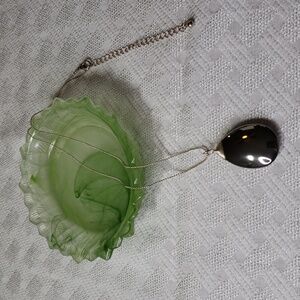 Hematite large teardrop pendant silvertone